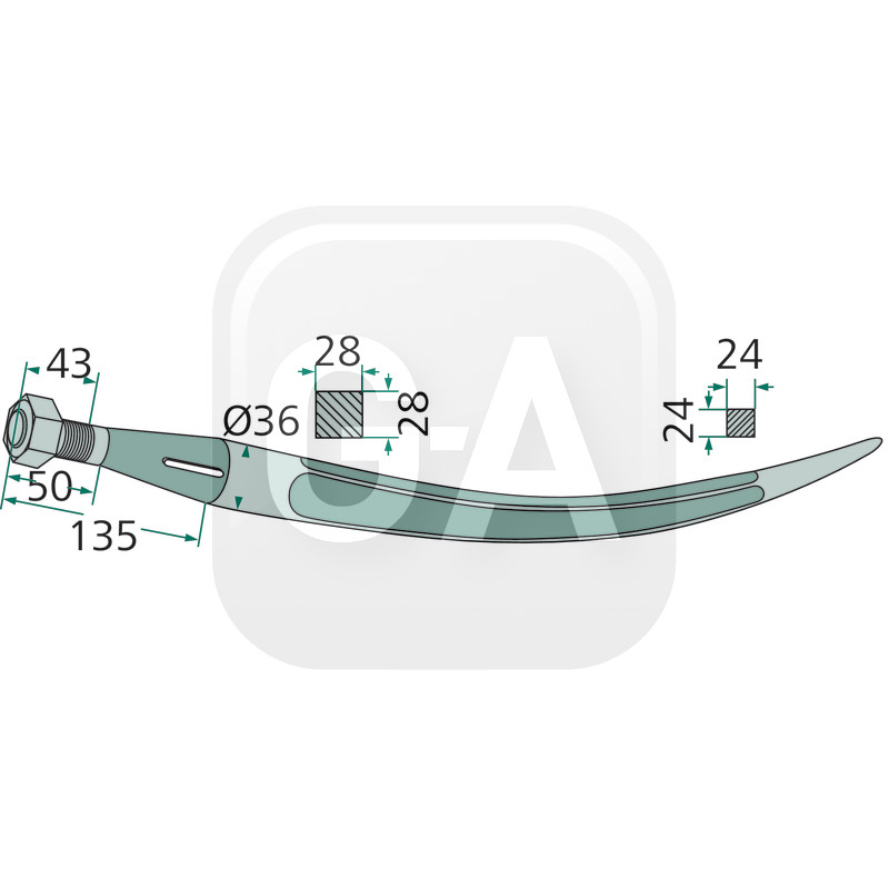 Dent chargeur frontal